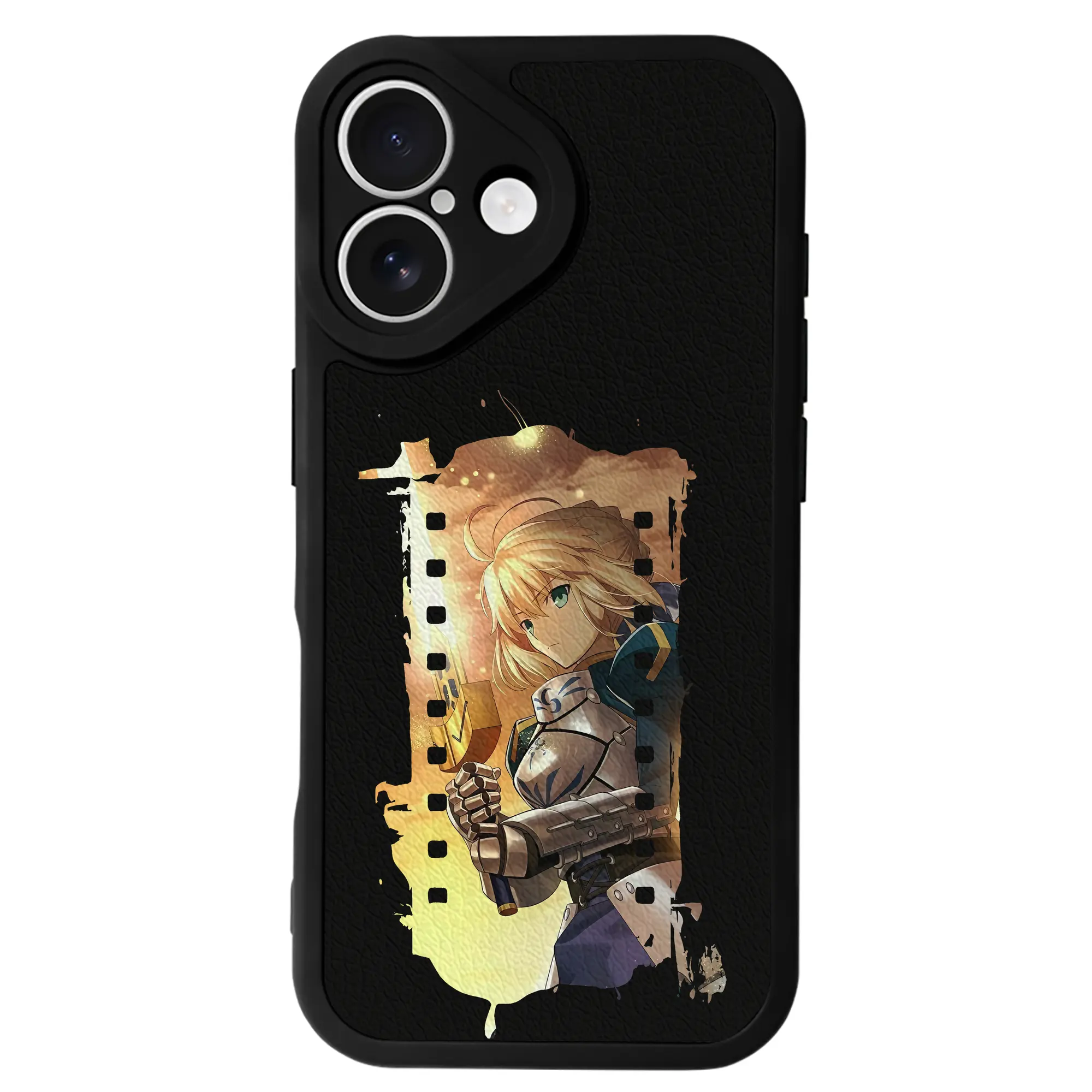 FGO グッズ,アルトリア - IPhone 16シリーズ対応 ・ シリコンスマホケース ・ レザー調 ・ 高精度フィット ・ 耐衝撃 ・ ワイヤレス充電対応 ・ 精密カット